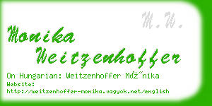 monika weitzenhoffer business card